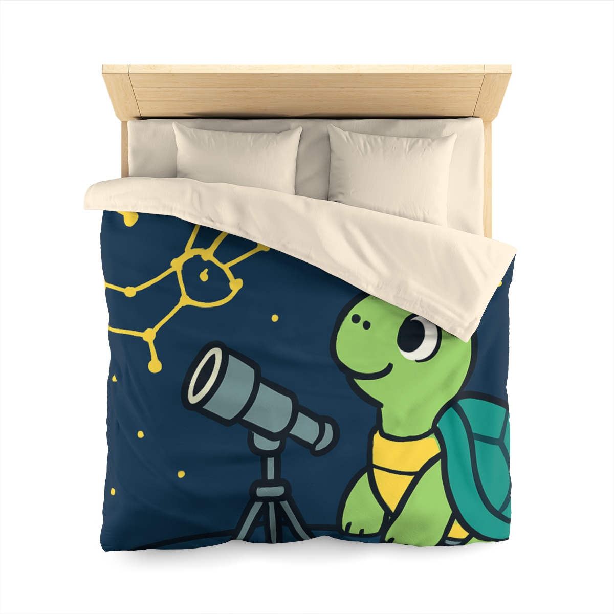 Stargazing Space Turtle stylish duvet covers