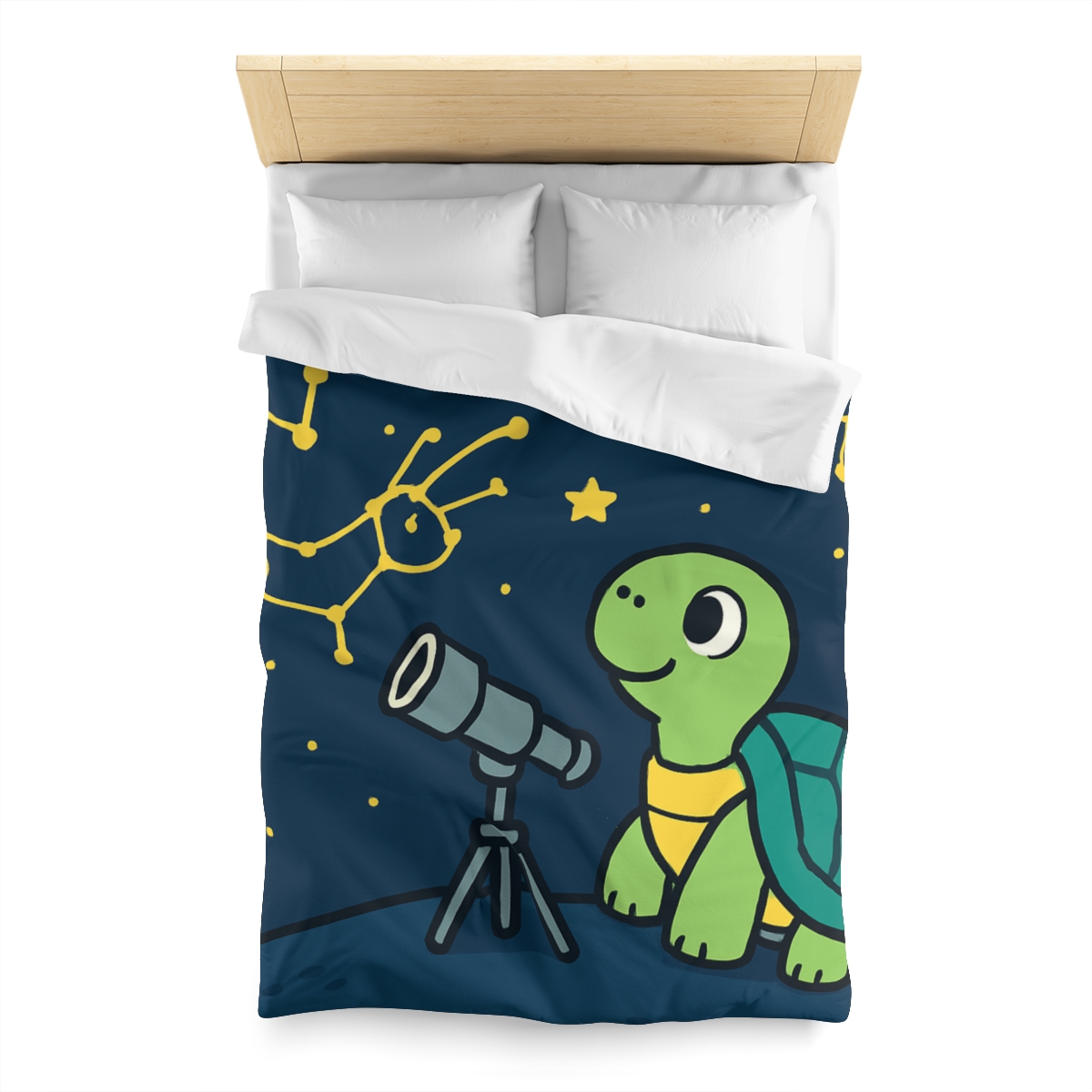 Stargazing Space Turtle stylish duvet covers
