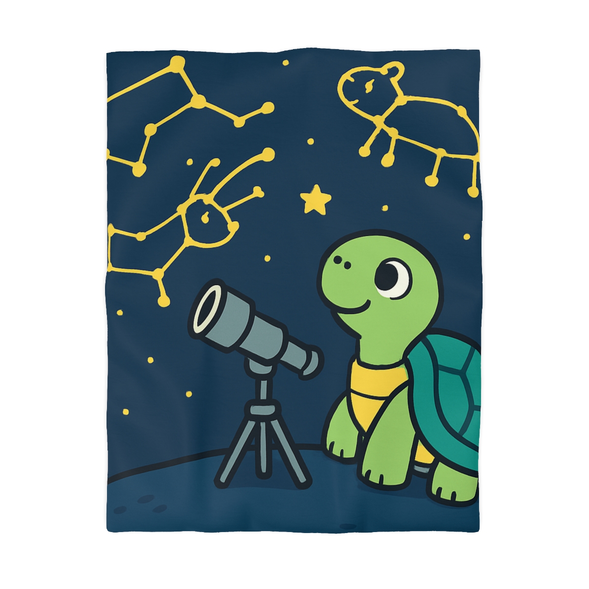 Stargazing Space Turtle stylish duvet covers