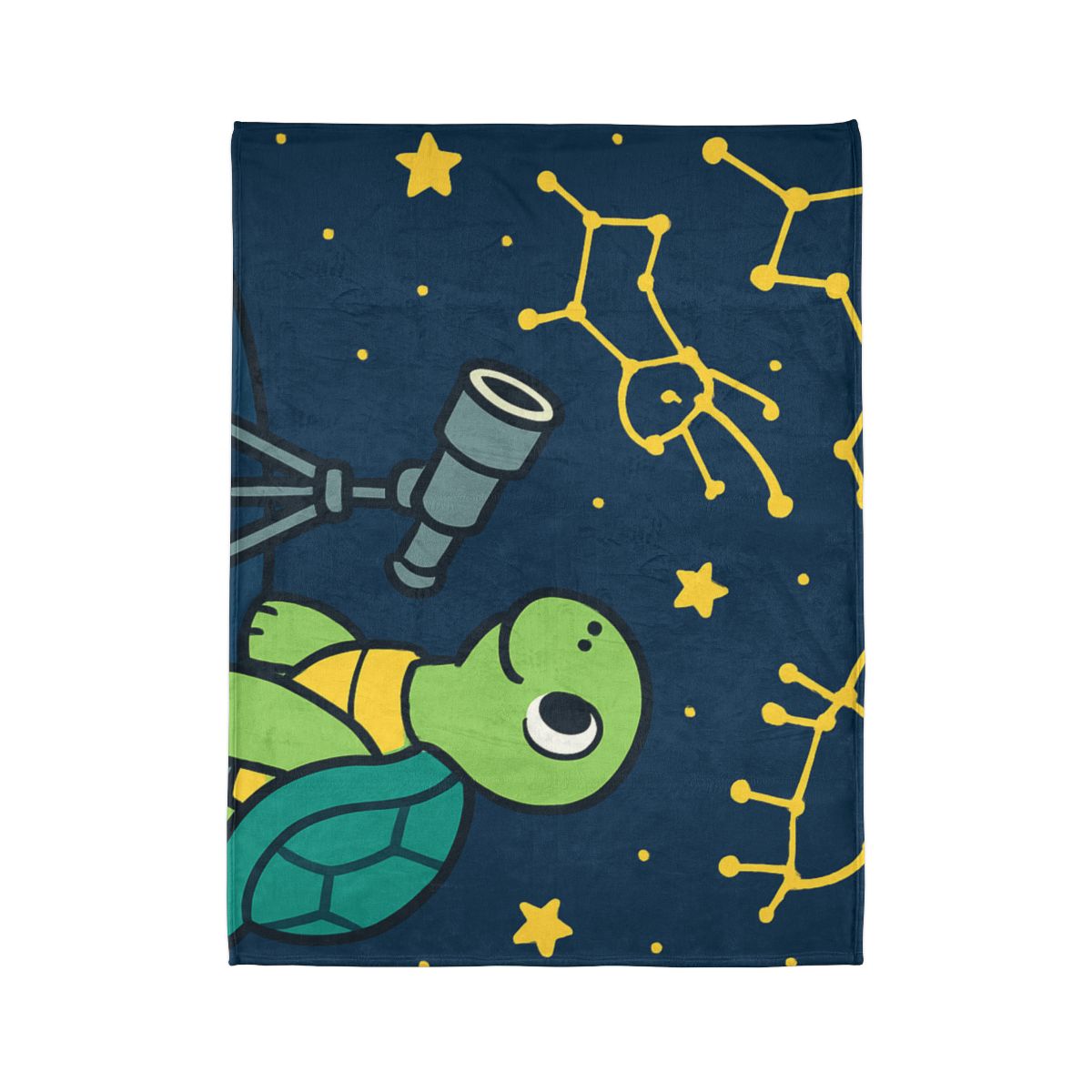 Stargazing Space Turtle trendy patterned blankets