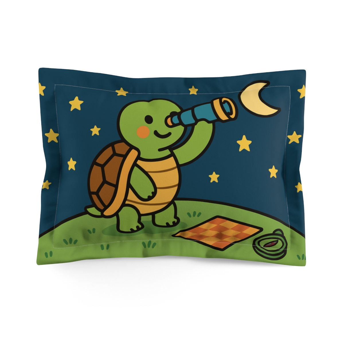 Stargazing Turtle Explorer custom pillows