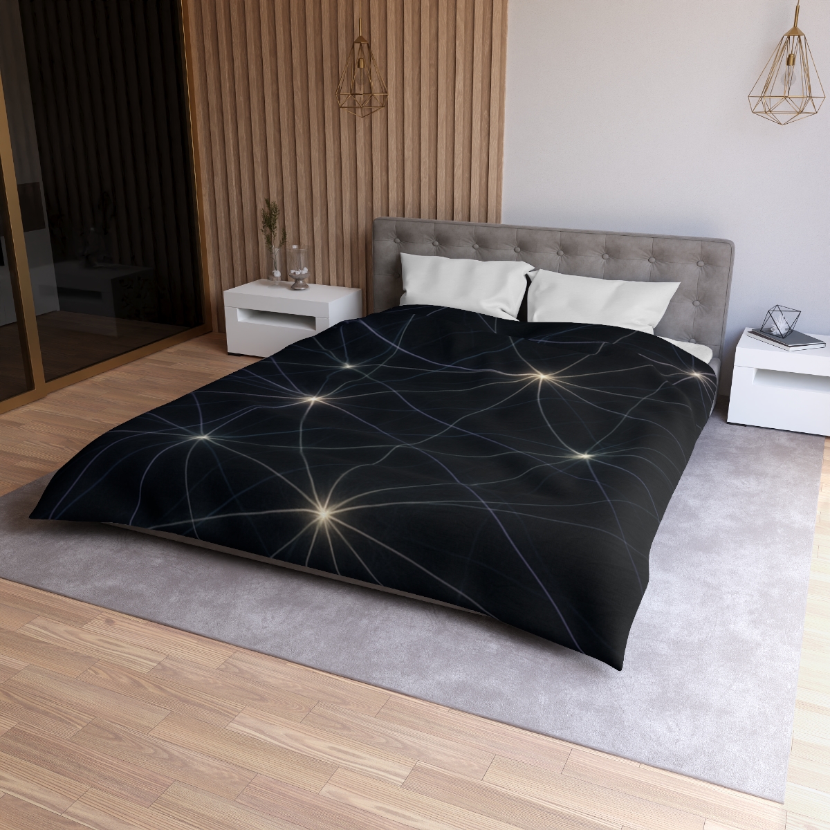 Starlace Filament Canopy designer printed duvets