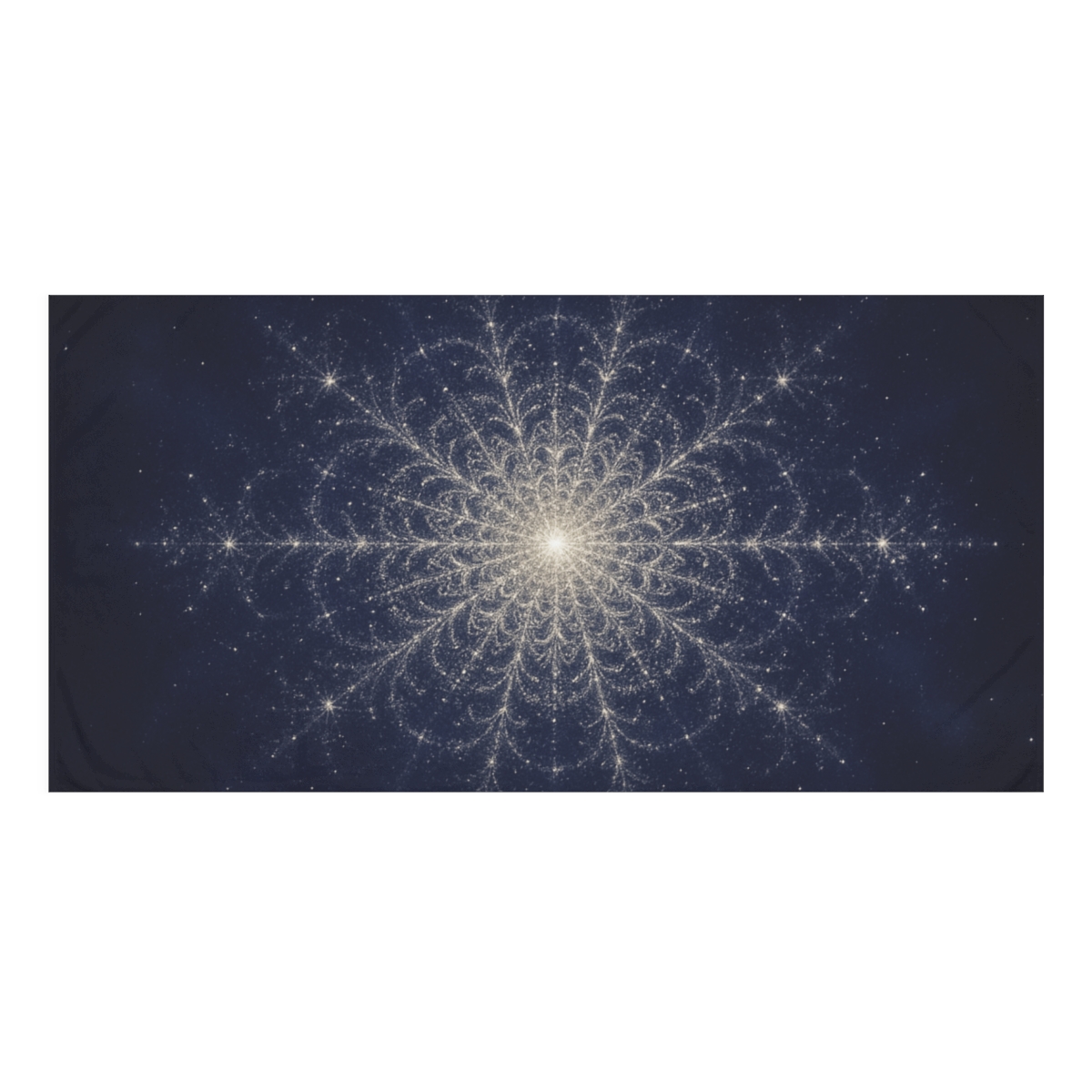 Starlace Fractal Bloom designer printed towels