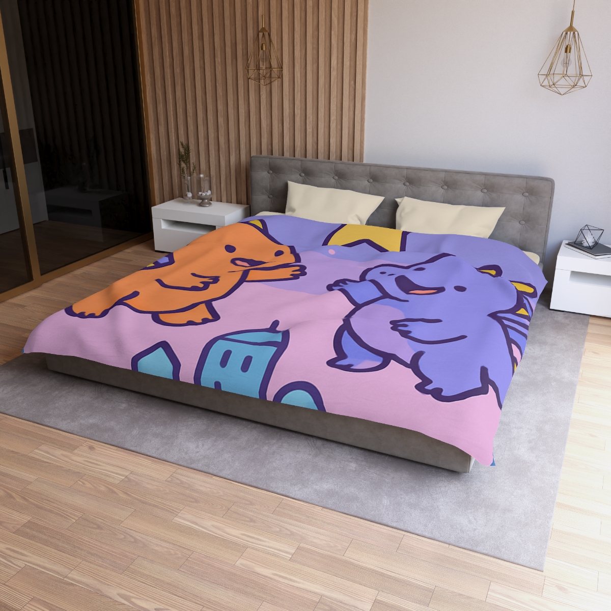 Starlight Cloud City Dragons warm winter duvets