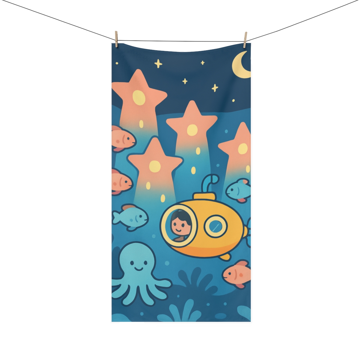 Starlight Coral City Under The Sea decorative home towelscustom towels