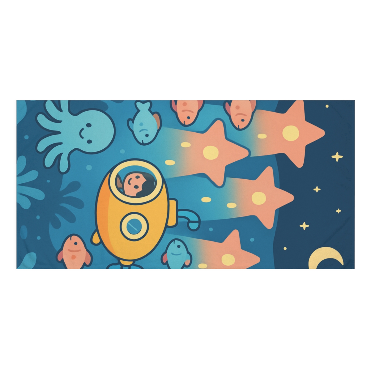 Starlight Coral City Under The Sea decorative home towelscustom towels