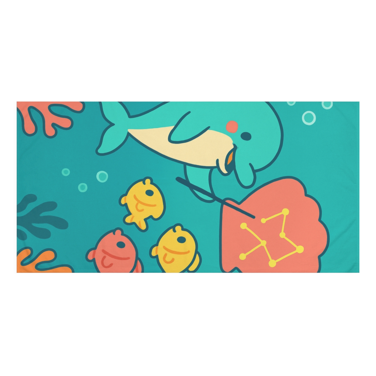 Starlight Coral Reef School decorative home towels