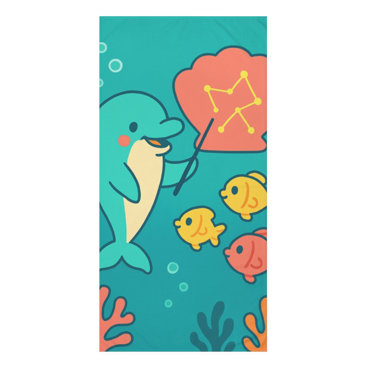 Starlight Coral Reef School decorative home towels