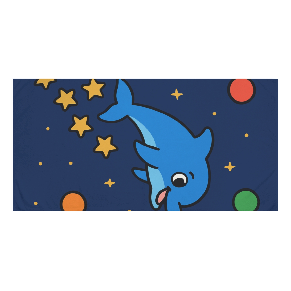 Starlight Dolphin Space Swim trendy hand towels