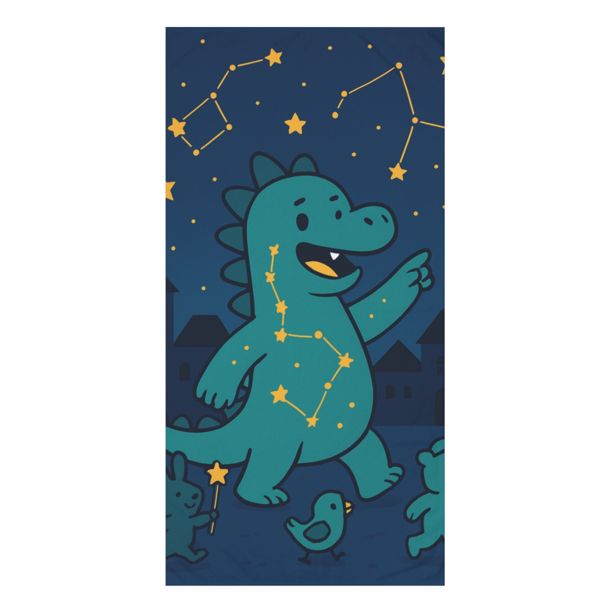 Starlight Dragon Parade personalized bath towels