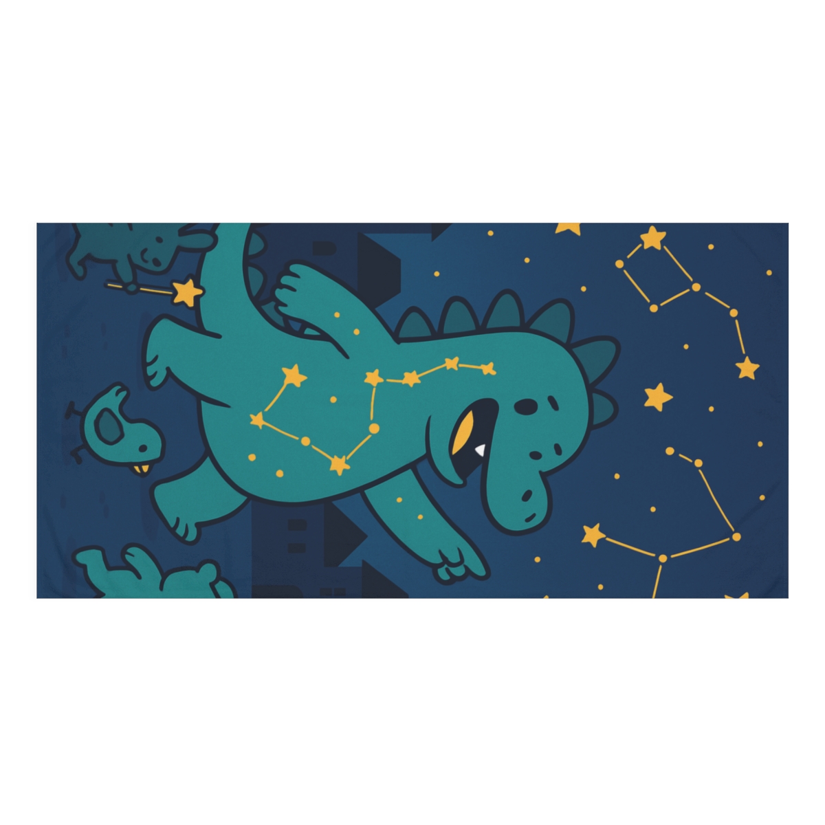 Starlight Dragon Parade personalized bath towels