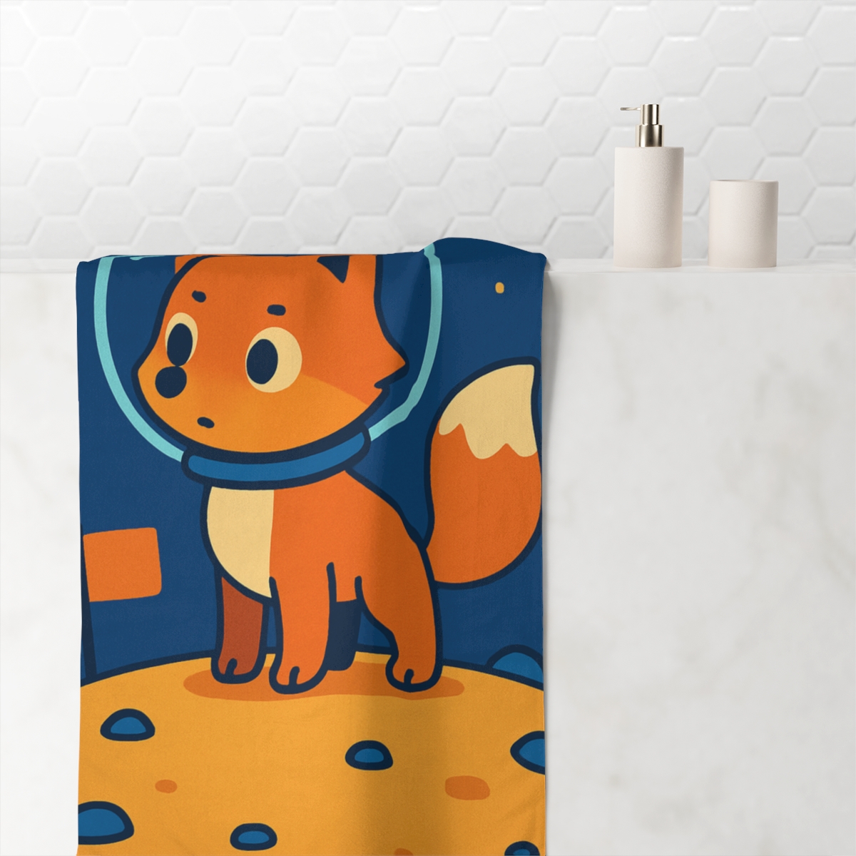 Starlight Explorer Fox soft cotton towels