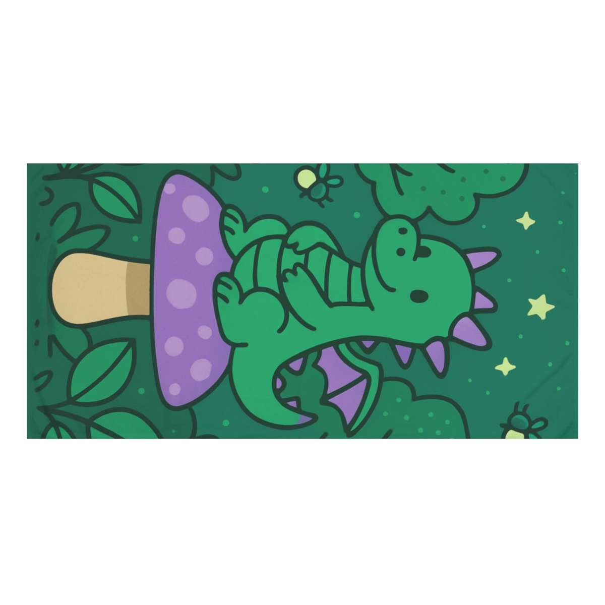 Starlight Forest Dragon personalized bath towels