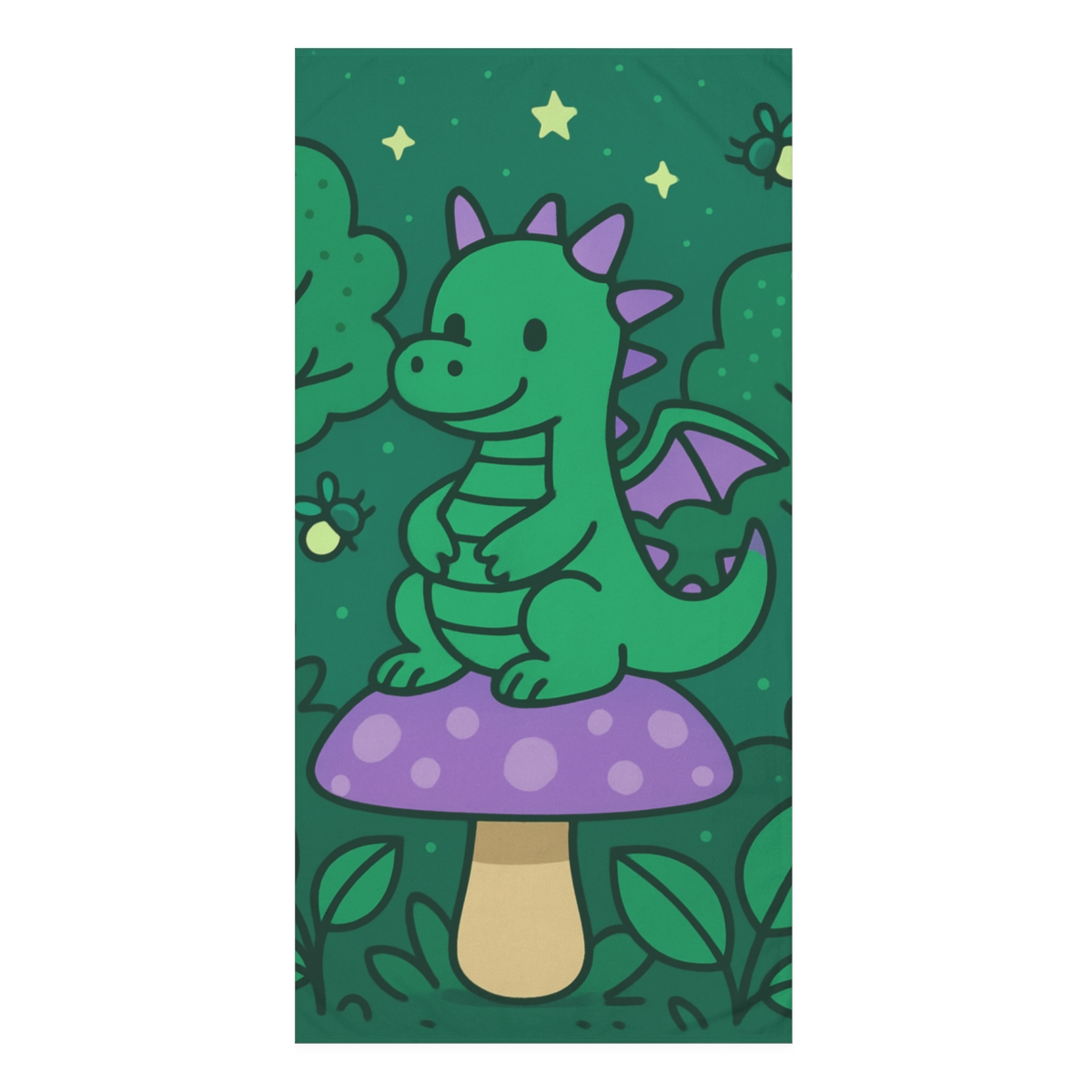 Starlight Forest Dragon personalized bath towels