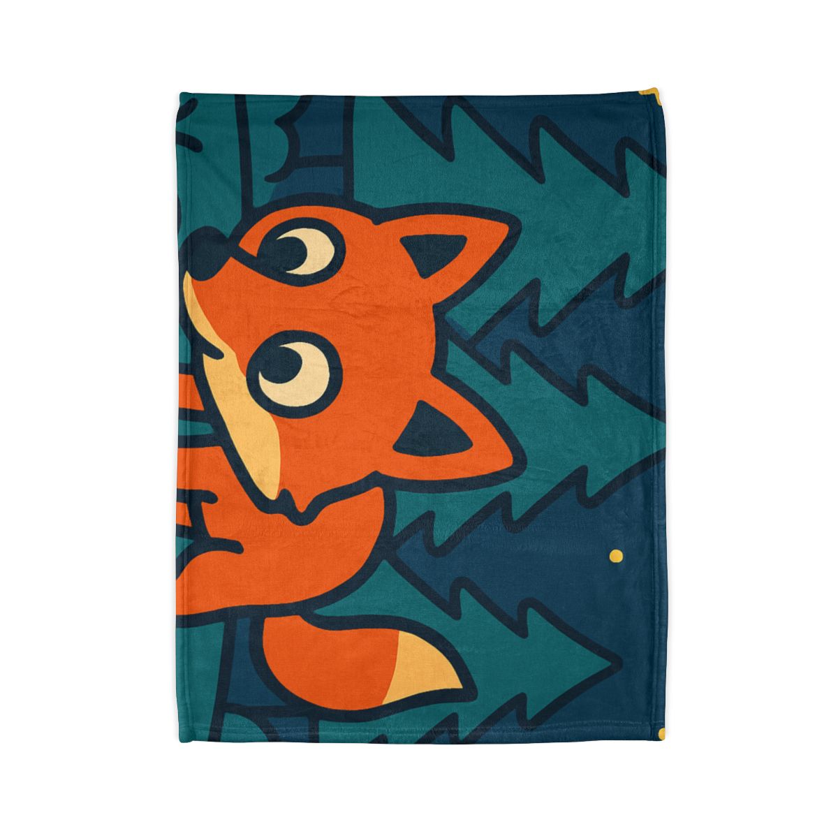 Starlight Forest Fox personalized cozy blankets