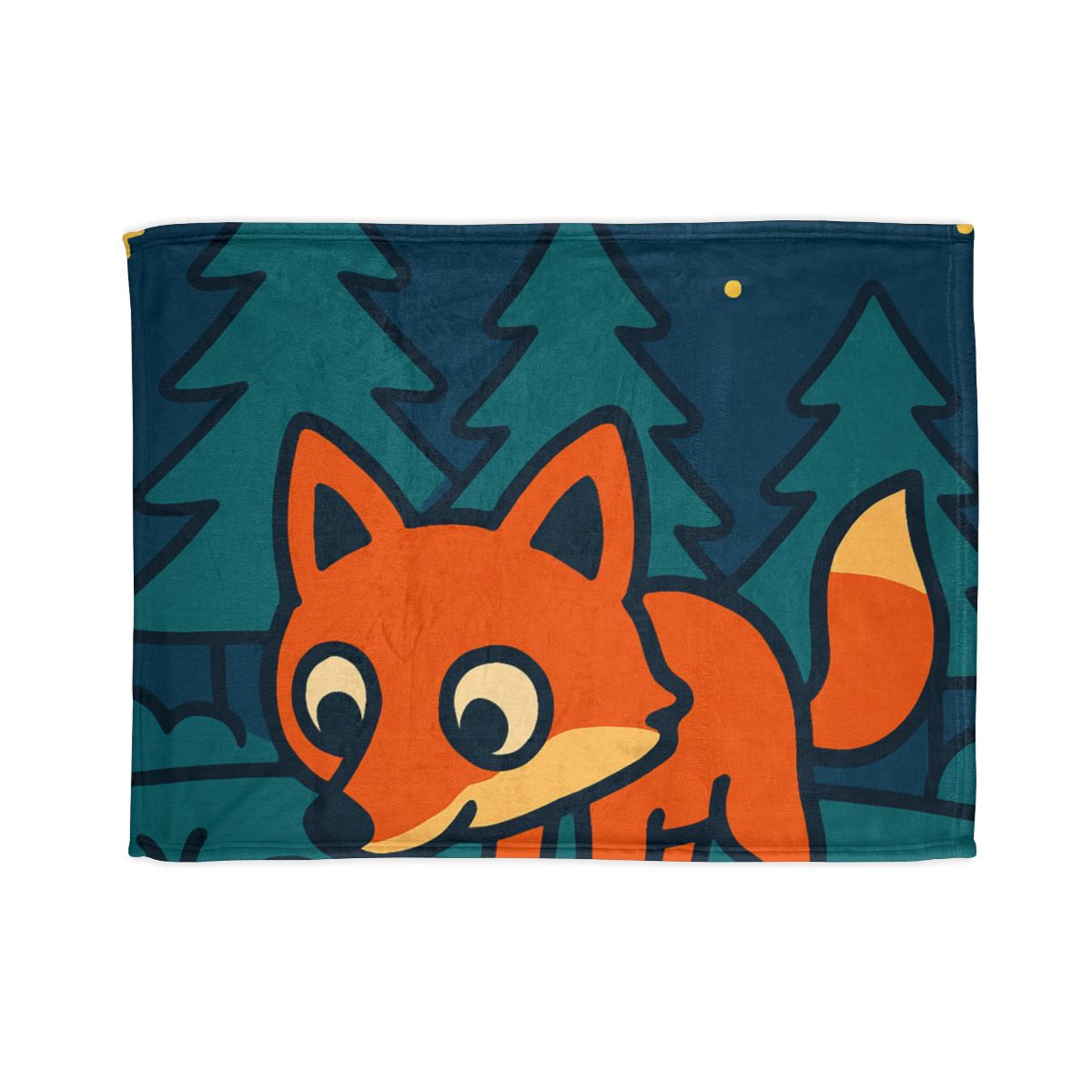 Starlight Forest Fox personalized cozy blankets