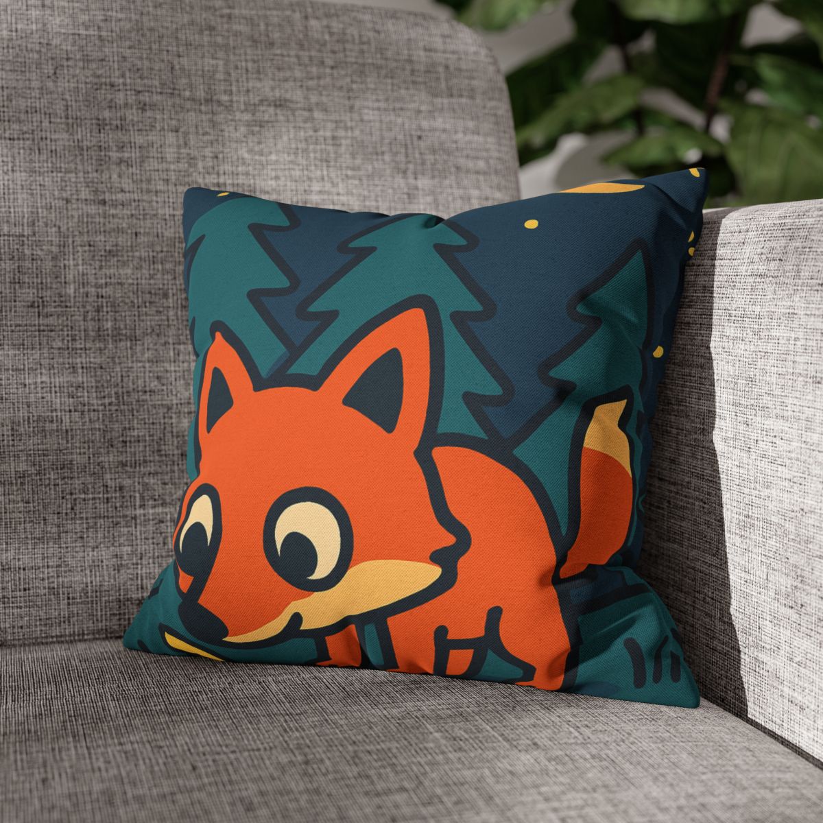 Starlight Forest Fox designer print pillow cases