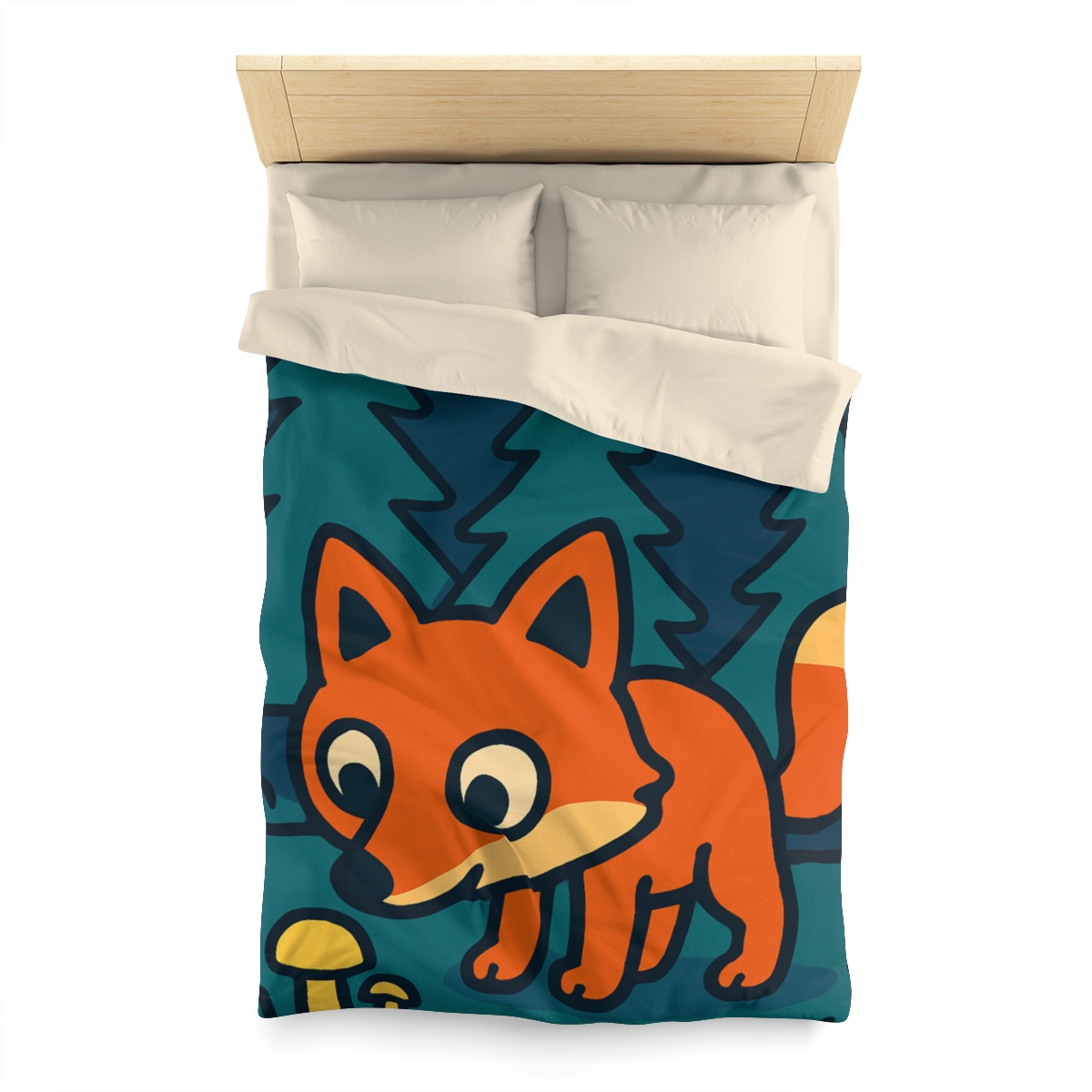 Starlight Forest Fox personalized bedding duvets