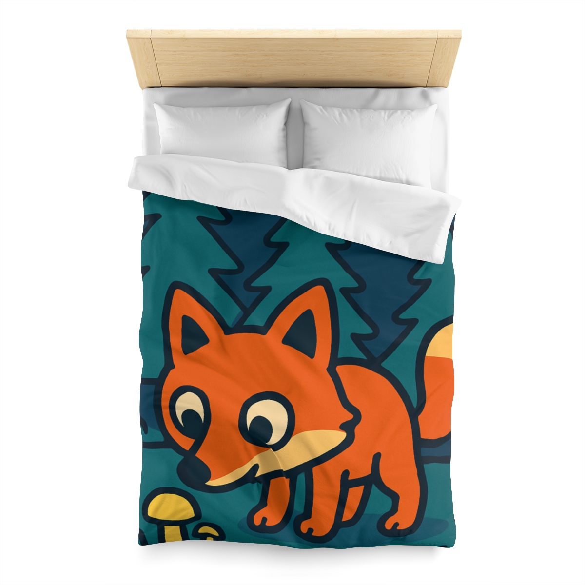 Starlight Forest Fox personalized bedding duvets