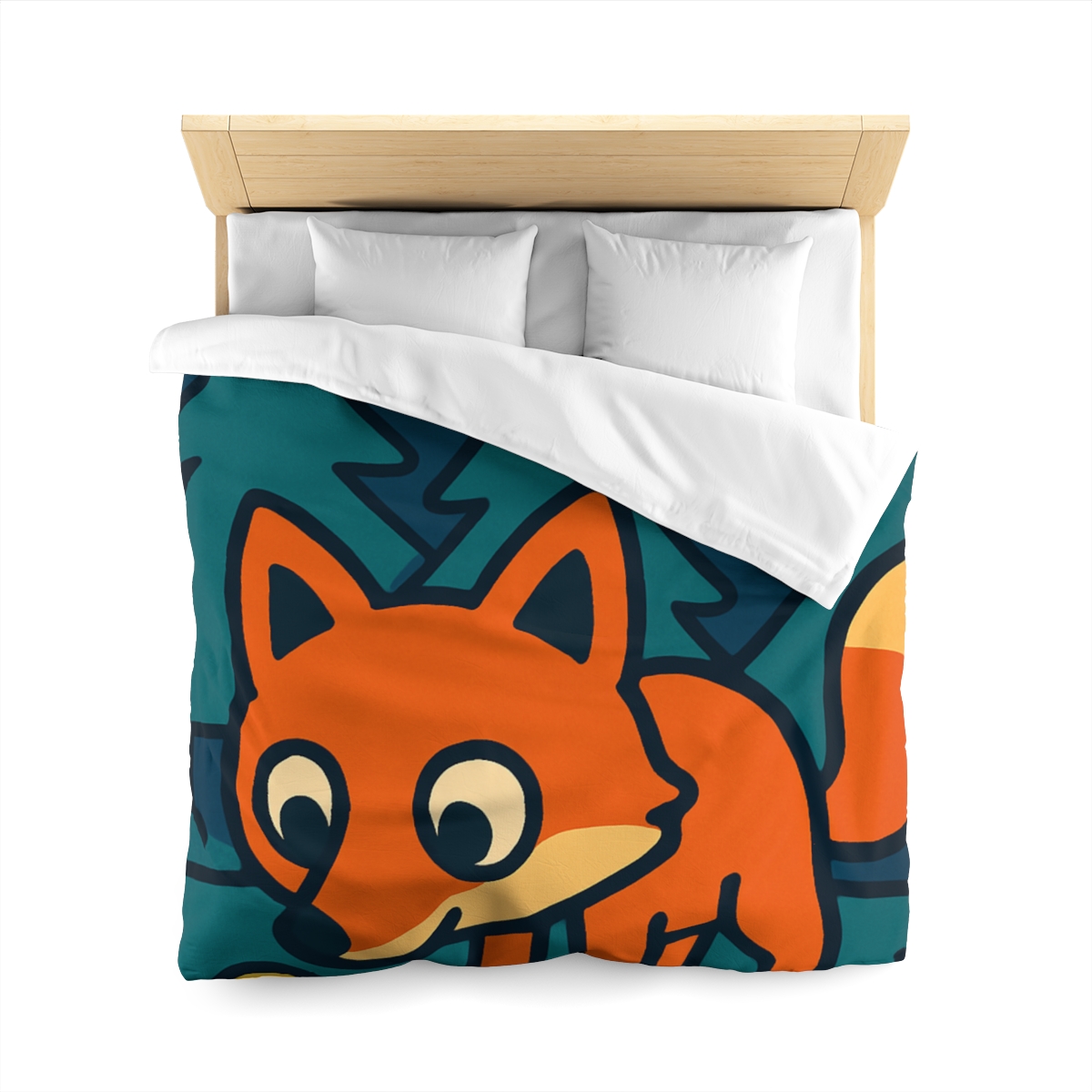 Starlight Forest Fox personalized bedding duvets