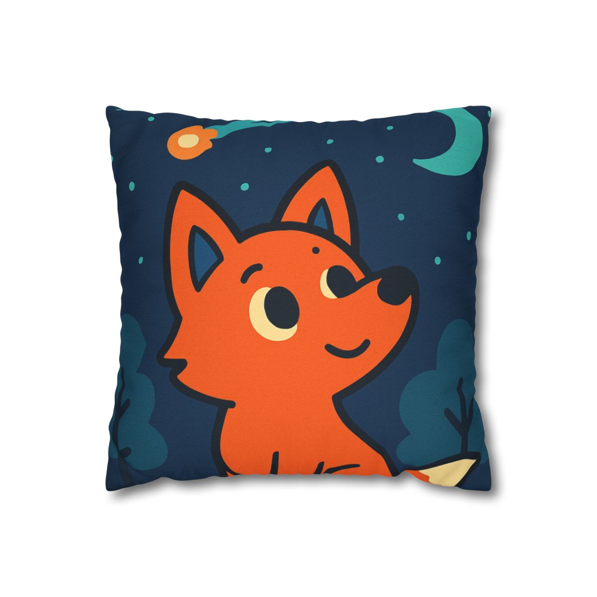Starlight Forest Fox soft cotton pillow cases