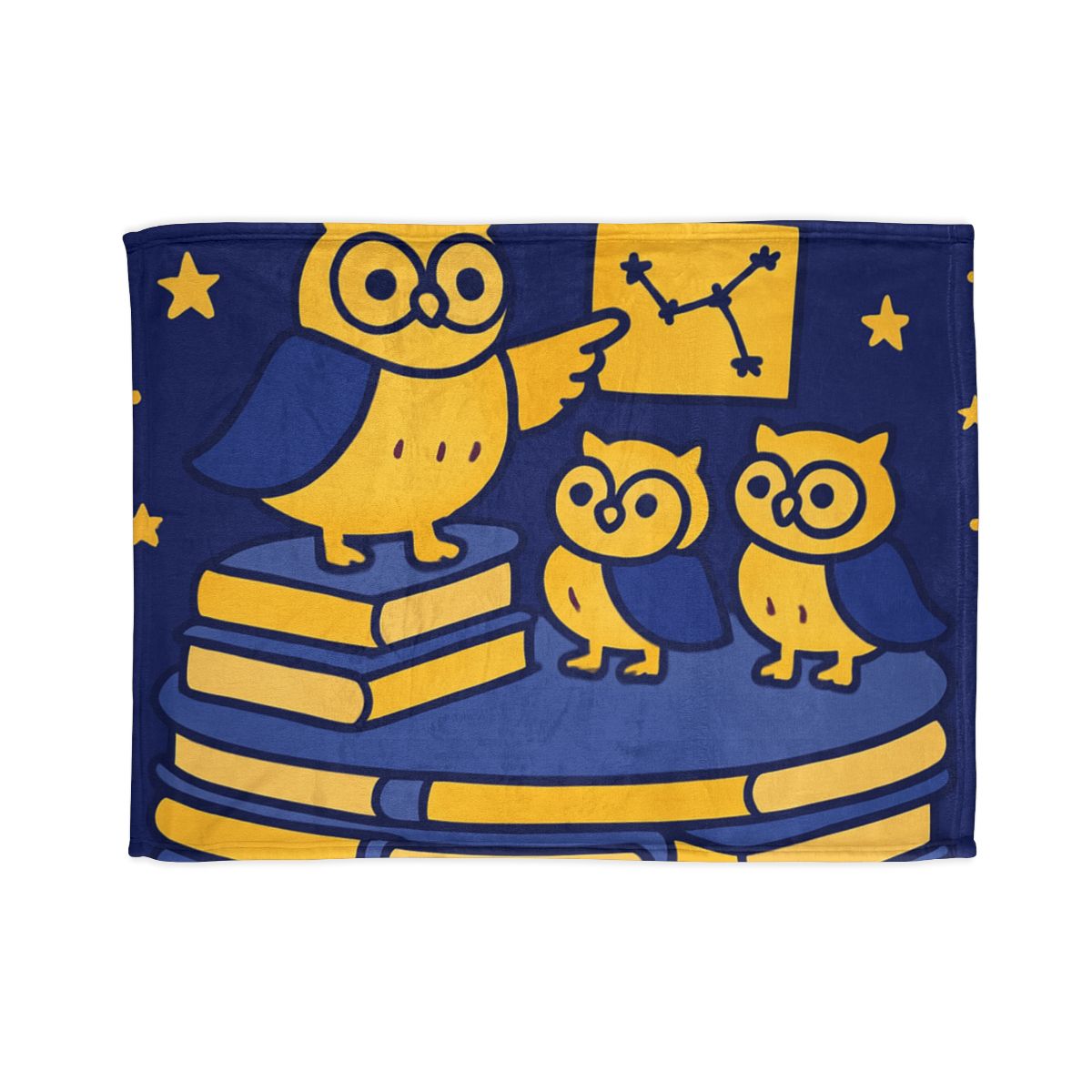 Starlight Library Run By Owls personalized cozy blankets