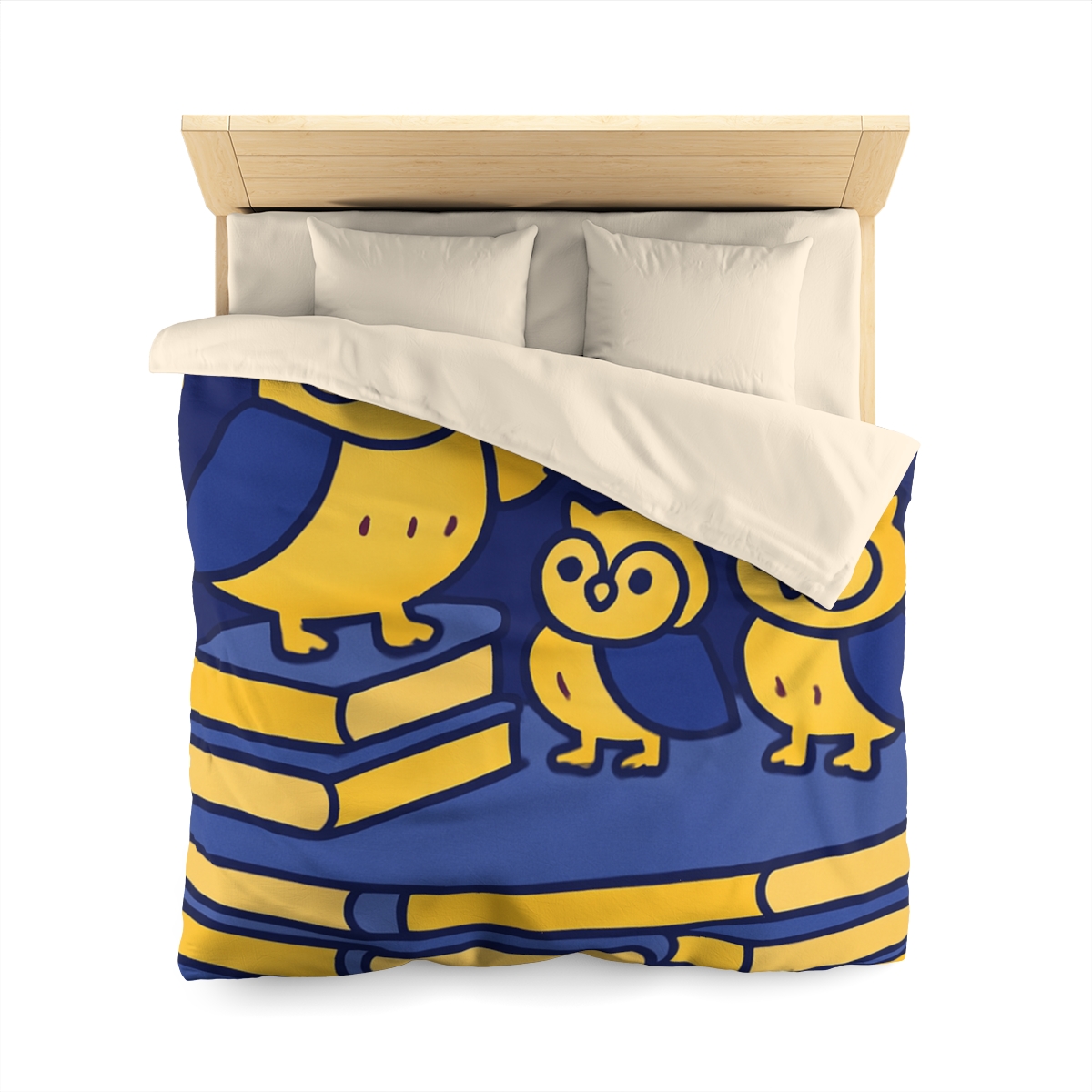 Starlight Library Run By Owls designer printed duvets