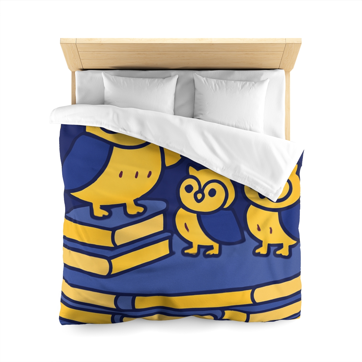 Starlight Library Run By Owls designer printed duvets