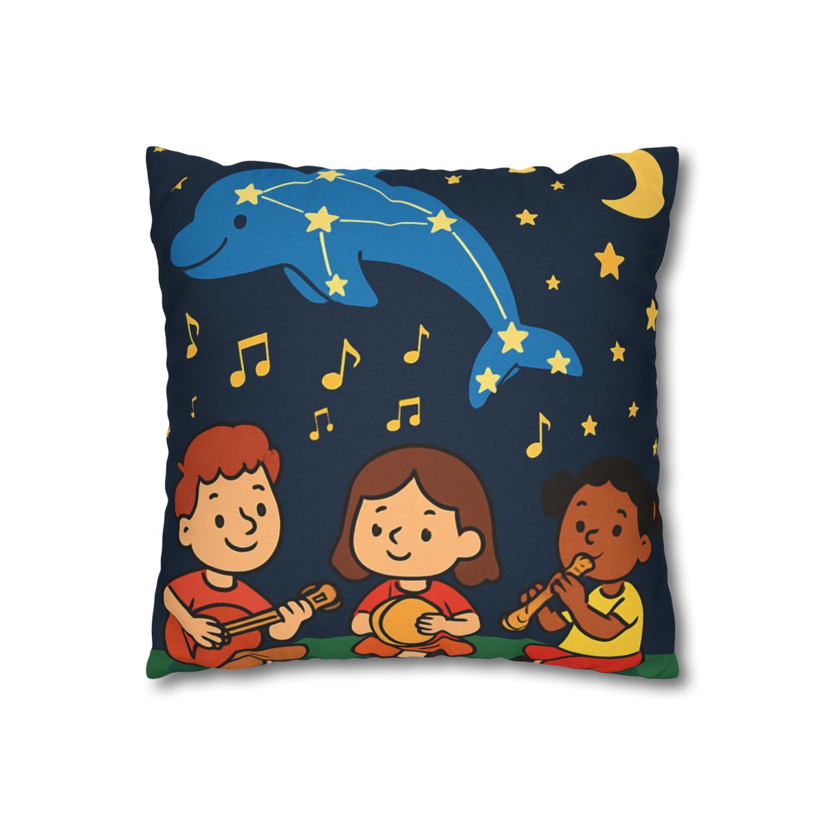 Starlight Orchestra Of The Dolphin Constellation designer print pillow cases