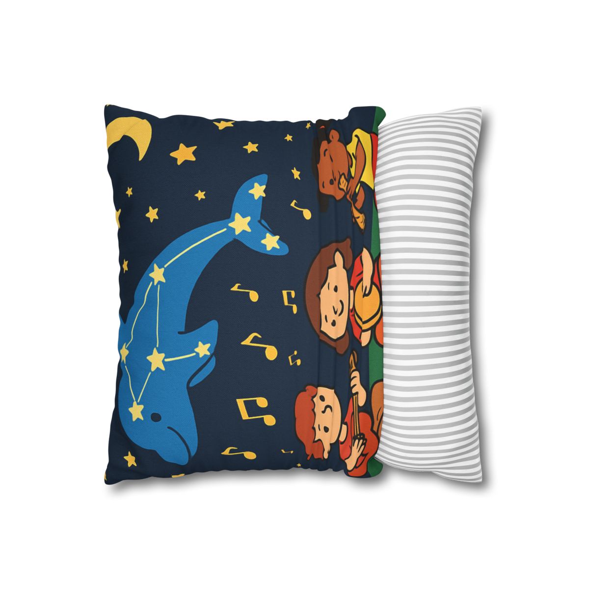Starlight Orchestra Of The Dolphin Constellation designer print pillow cases