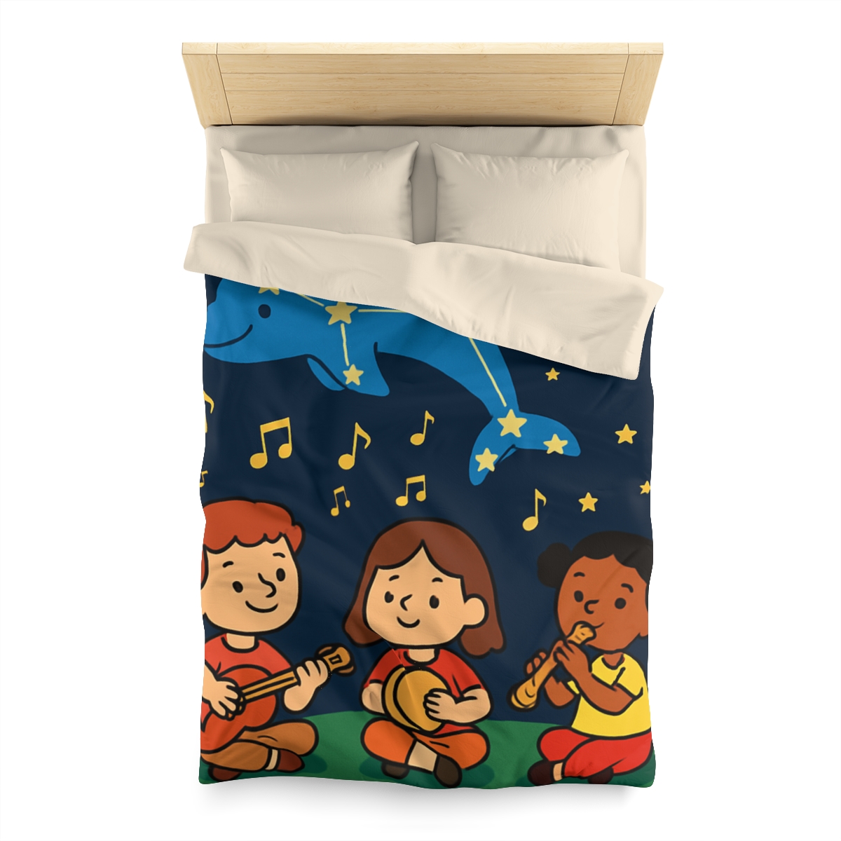 Starlight Orchestra Of The Dolphin Constellation unique patterned duvets
