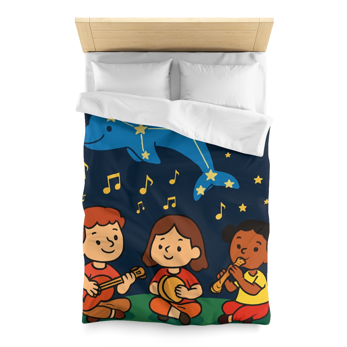 Starlight Orchestra Of The Dolphin Constellation unique patterned duvets