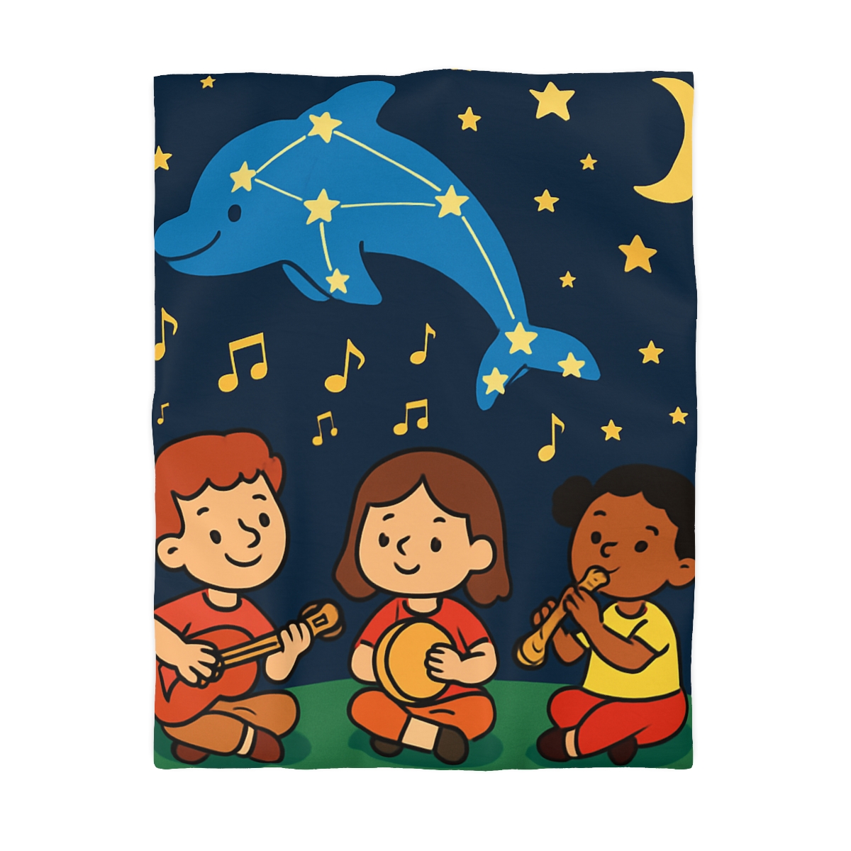Starlight Orchestra Of The Dolphin Constellation unique patterned duvets