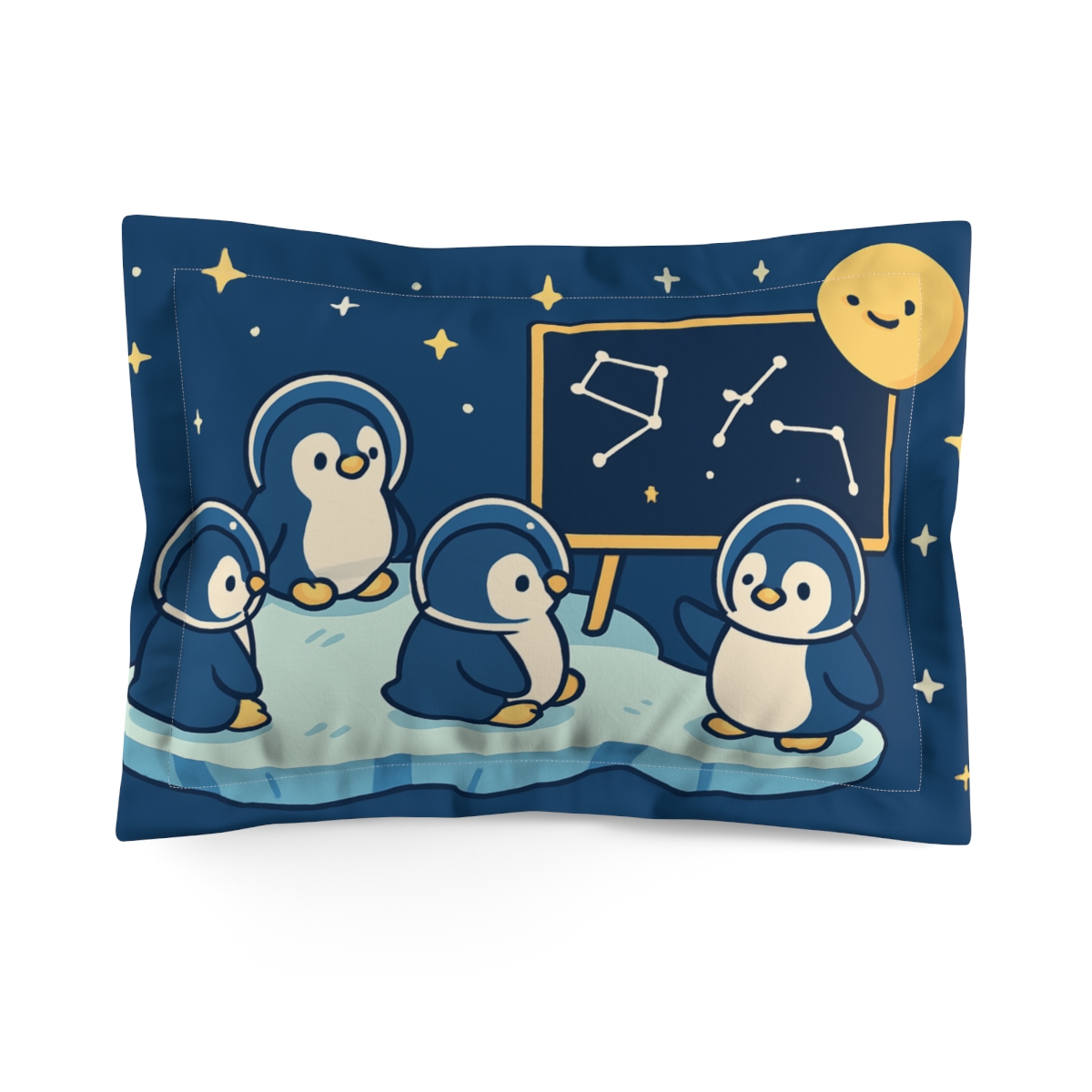 Starlight Penguin Planet School stylish throw pillows