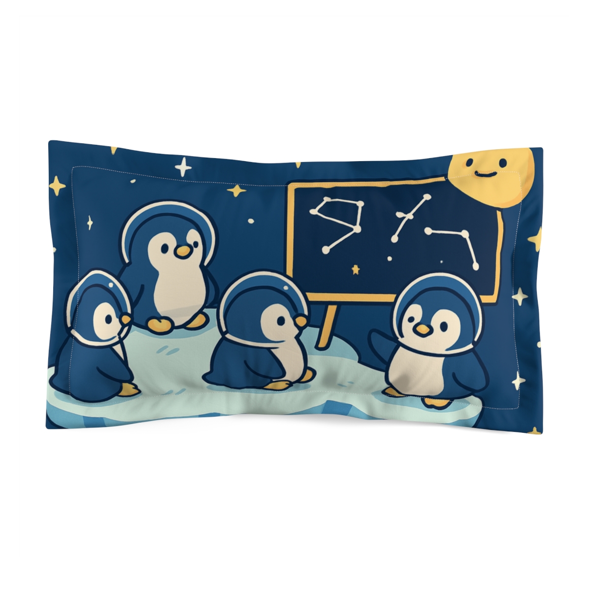 Starlight Penguin Planet School stylish throw pillows
