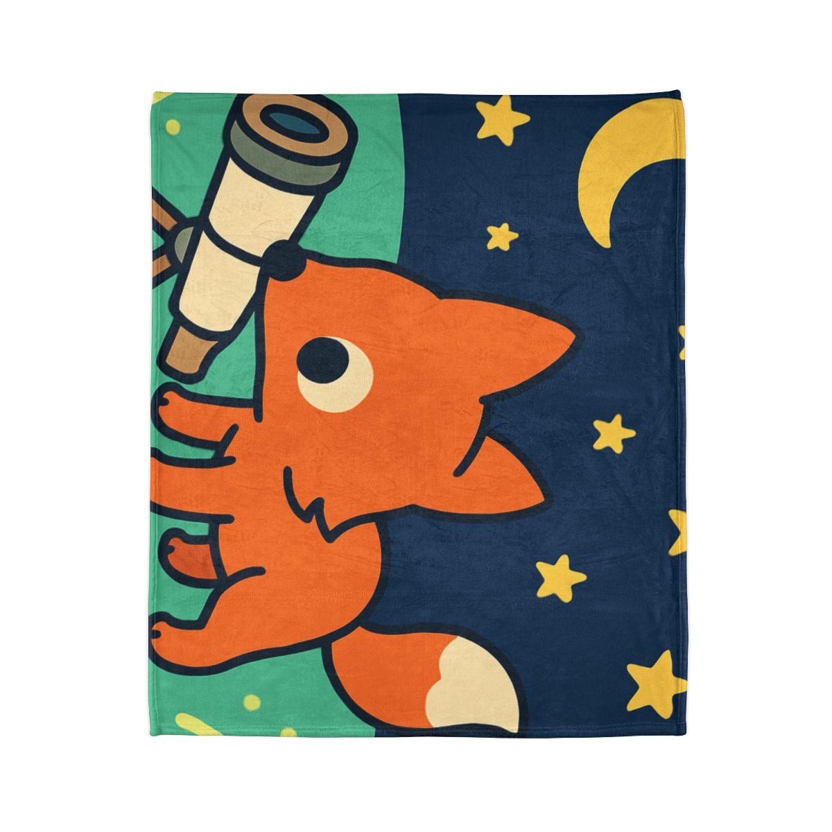 Starlight Safari Fox soft fleece blankets