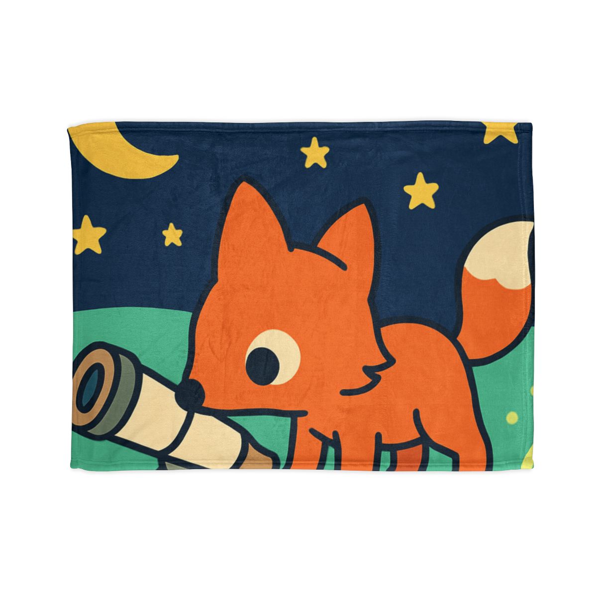 Starlight Safari Fox soft fleece blankets