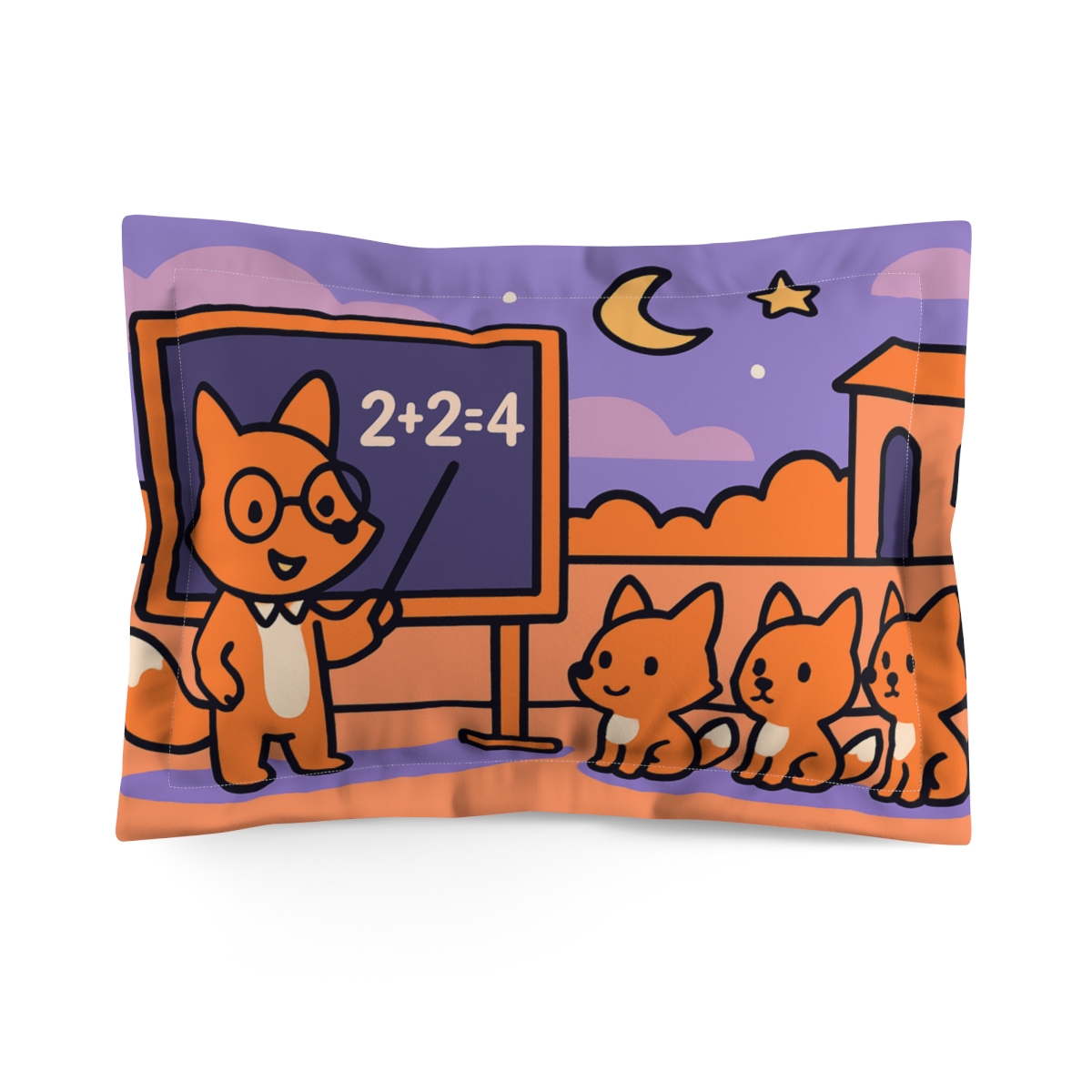 Starlight School For Little Foxes stylish throw pillows