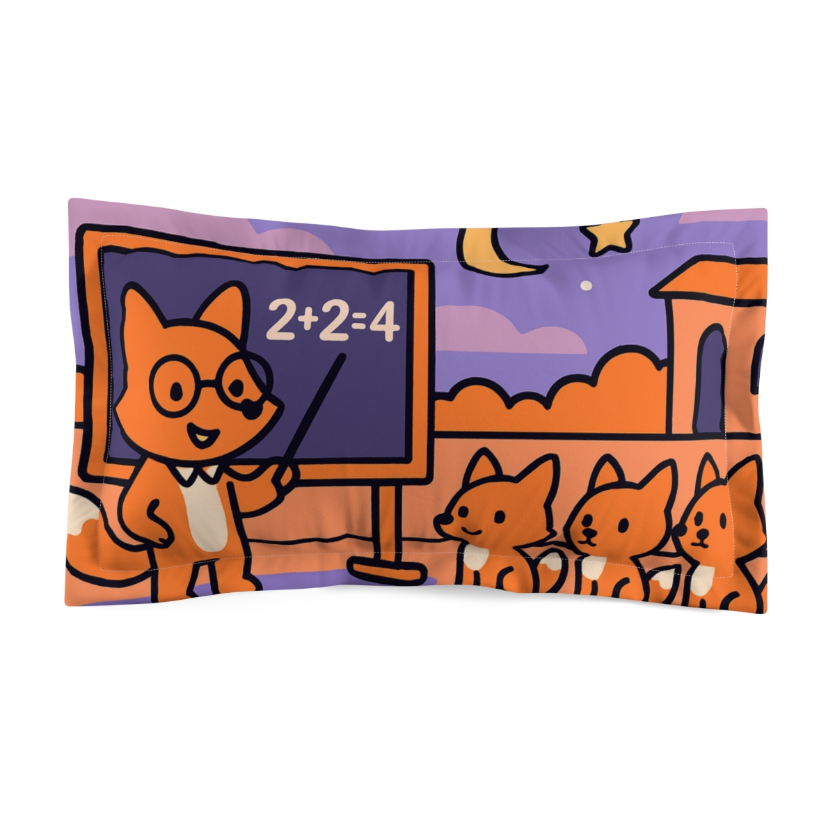 Starlight School For Little Foxes stylish throw pillows