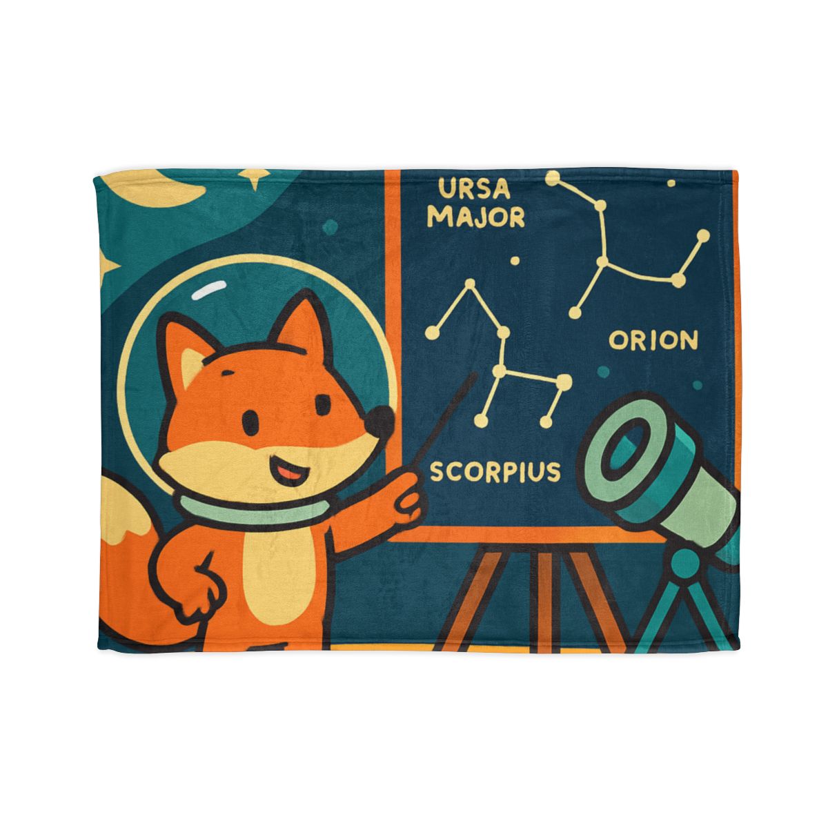 Starlight Science Fox personalized cozy blankets