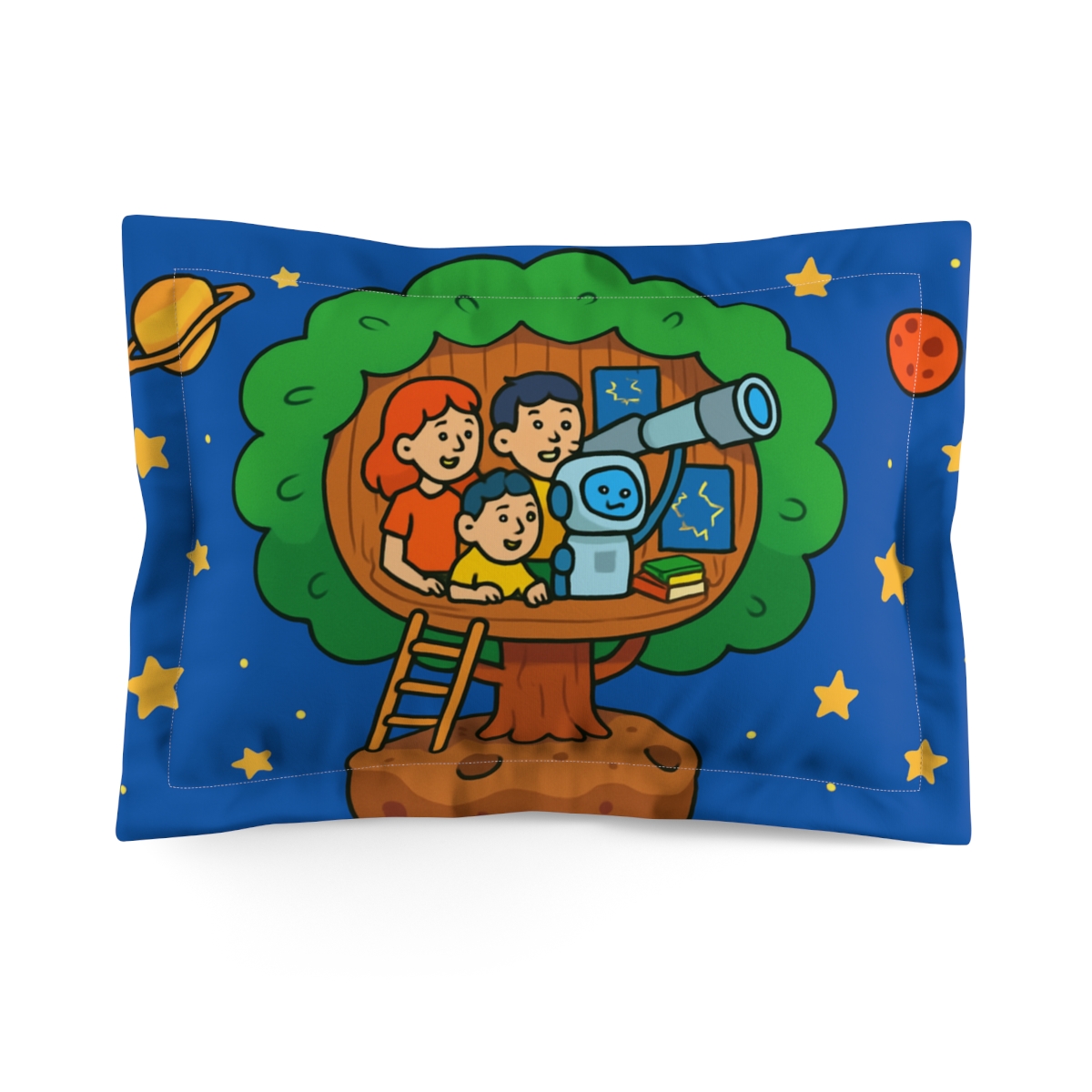 Starlight Science Treehouse designer printed pillows