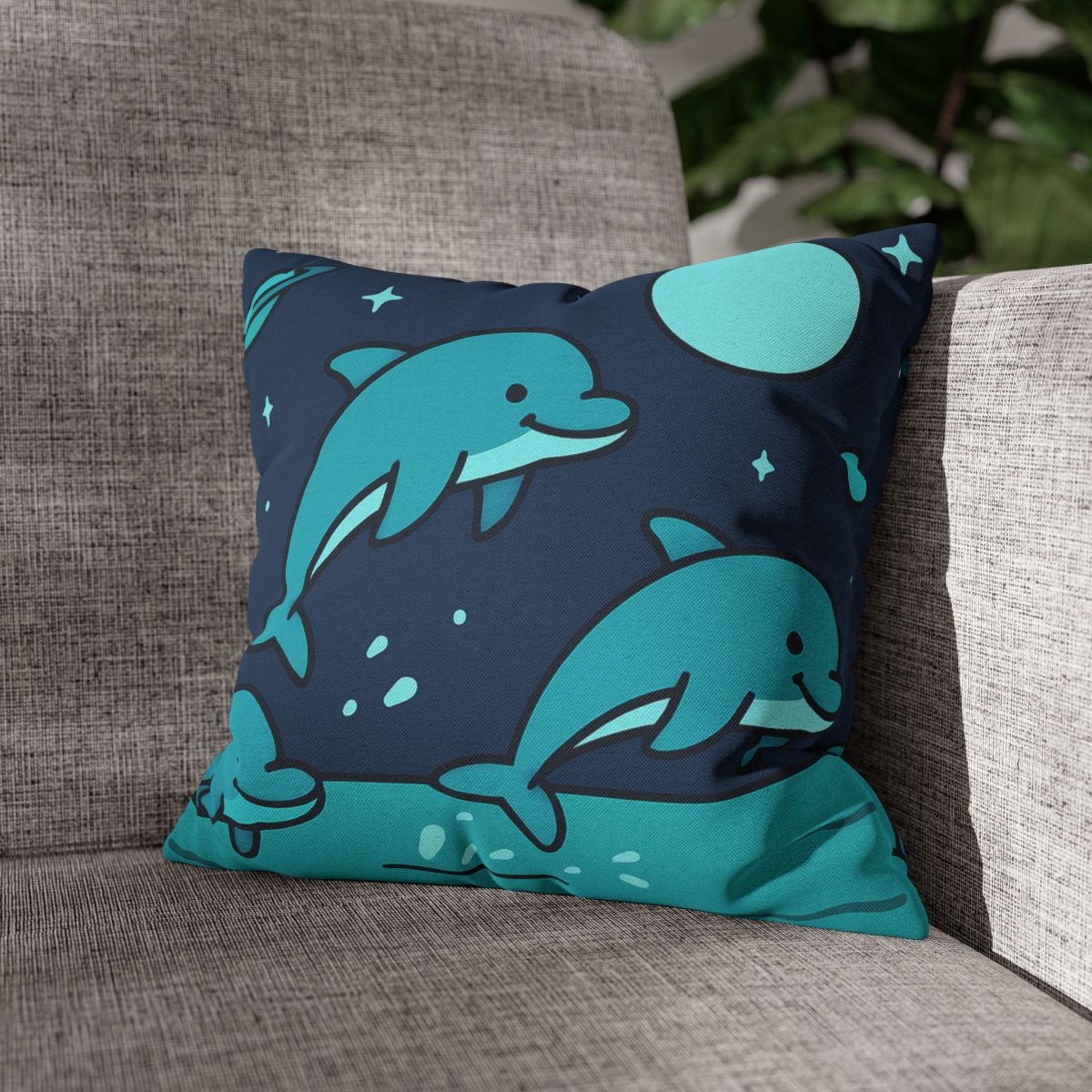 Starlight Sea And The Cosmic Dolphins custom pillow cases