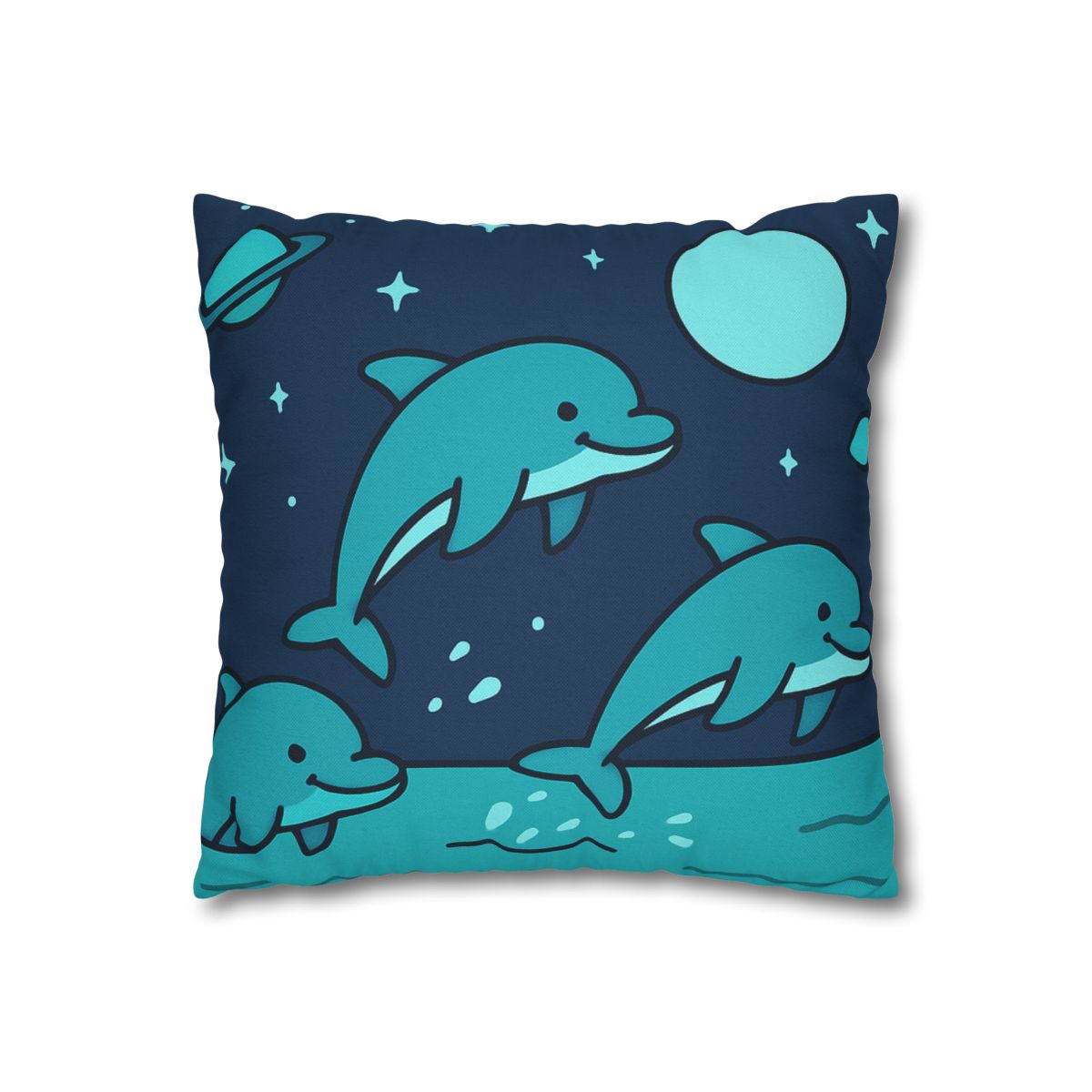 Starlight Sea And The Cosmic Dolphins custom pillow cases