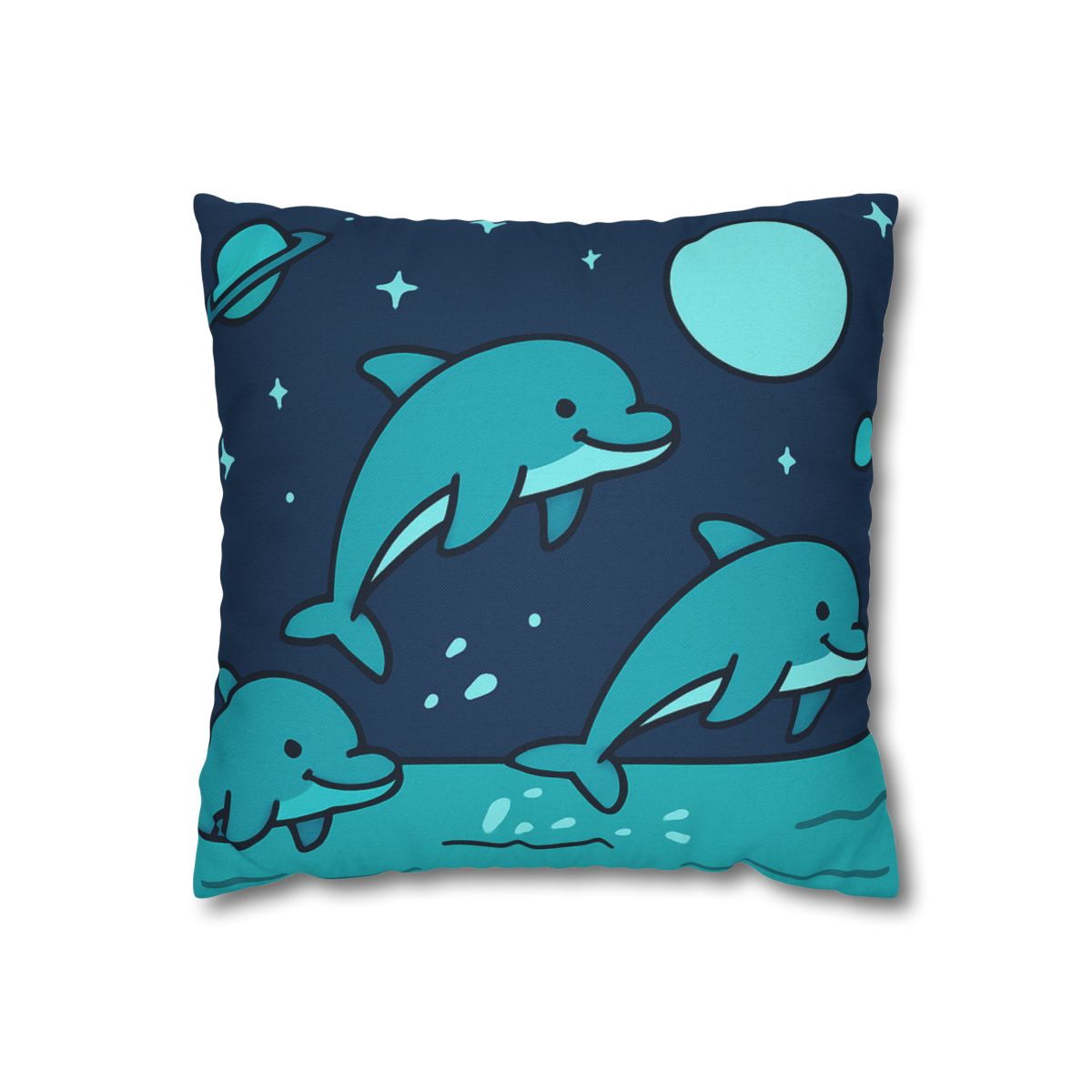 Starlight Sea And The Cosmic Dolphins custom pillow cases