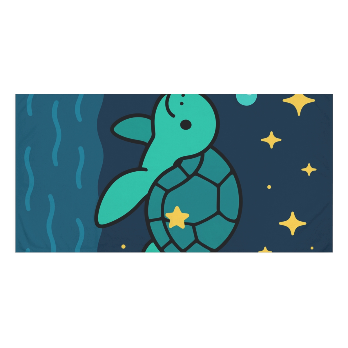 Starlight Sea Turtle decorative home towels