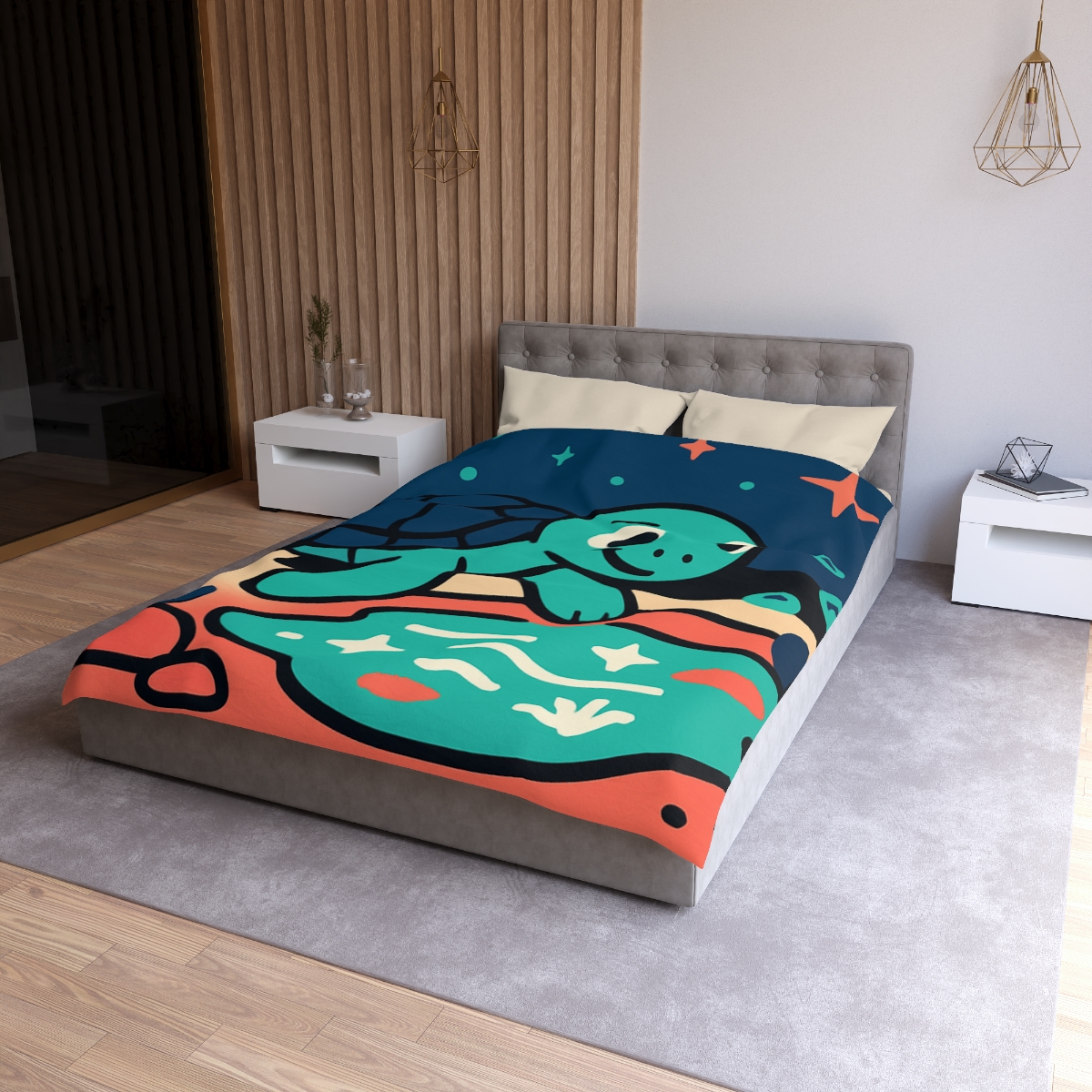 Starlight Sea Turtle Adventure personalized bedding duvets