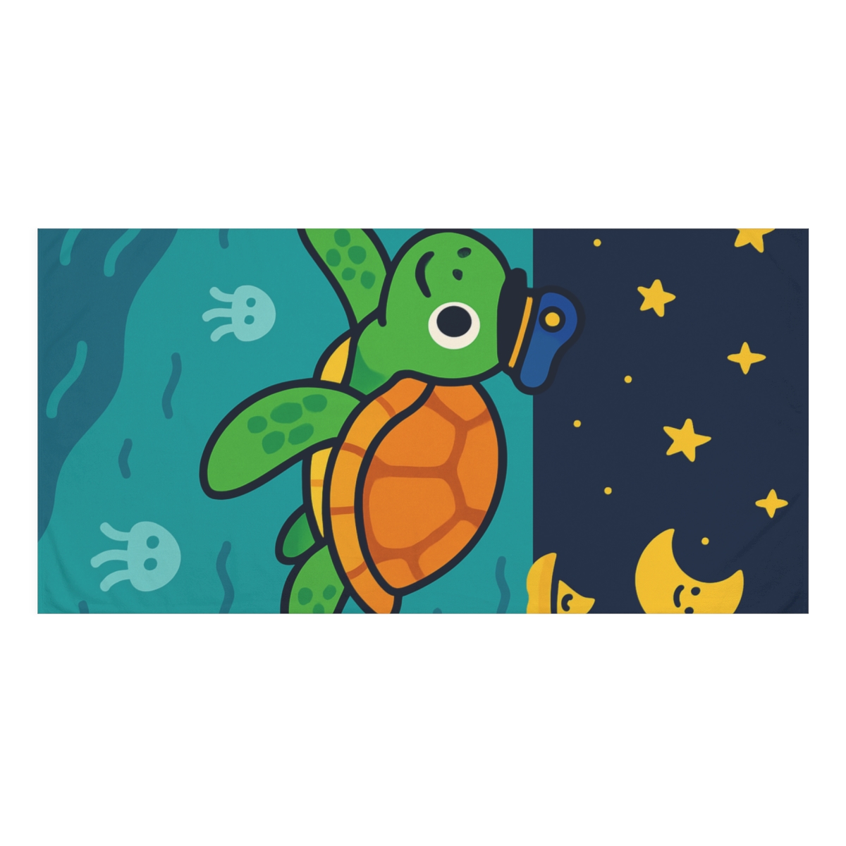 Starlight Sea Turtle Expedition soft cotton towels
