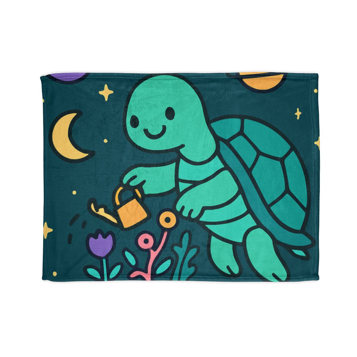 Starlight Sea Turtle Garden personalized cozy blankets