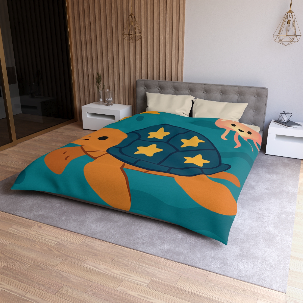 Starlight Sea Turtle Voyage stylish duvet covers