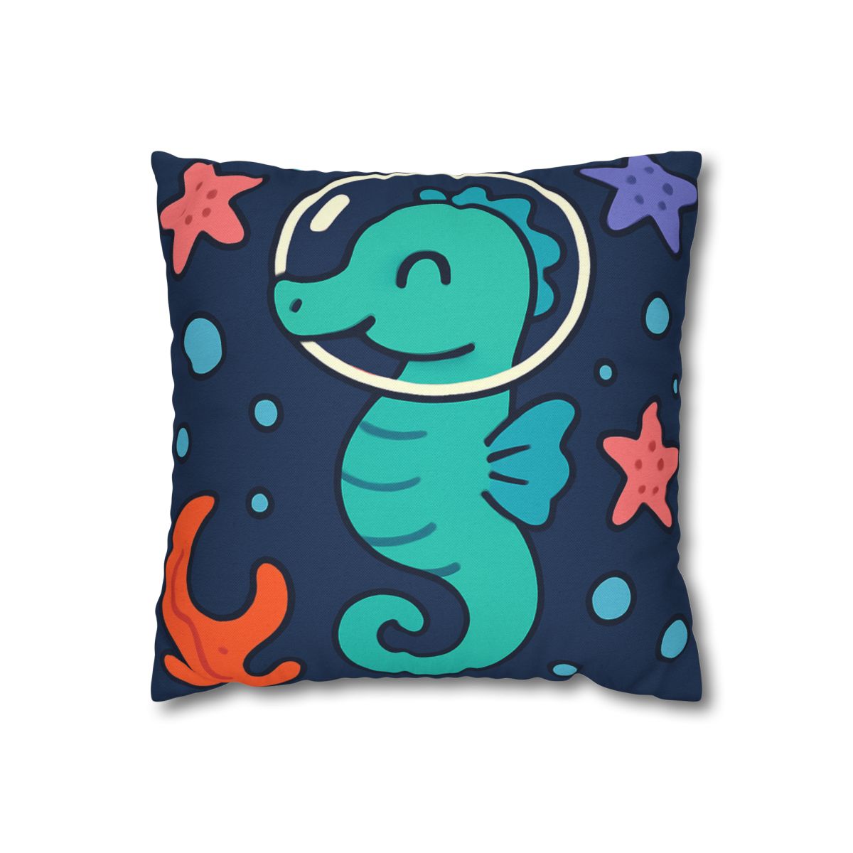 Starlight Seahorse Explorer designer print pillow cases